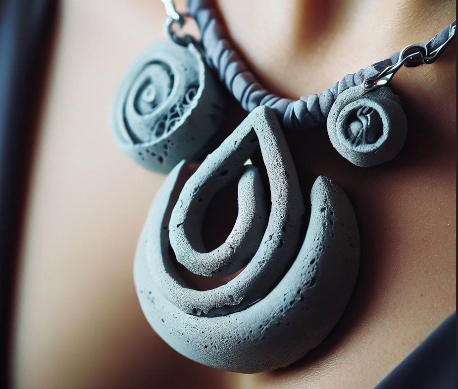 jewelry necklace from from concrete