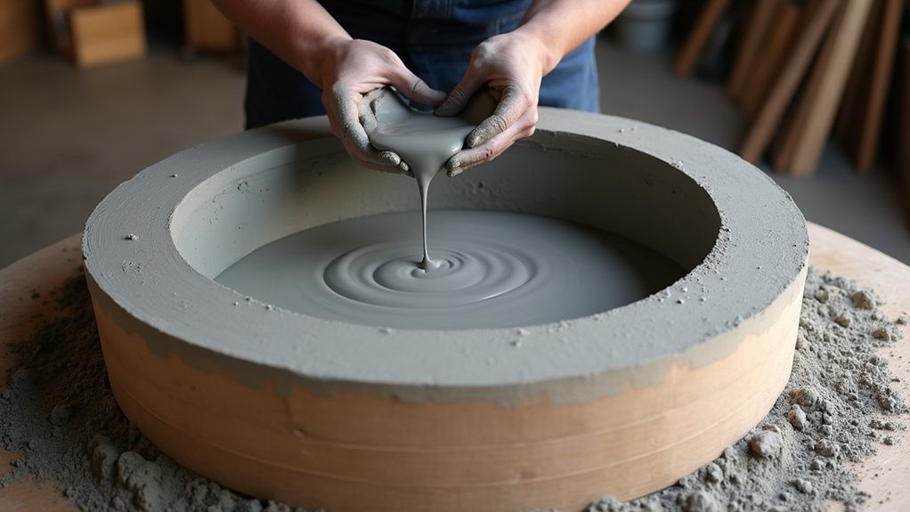 carefully measure mix smooth and protect