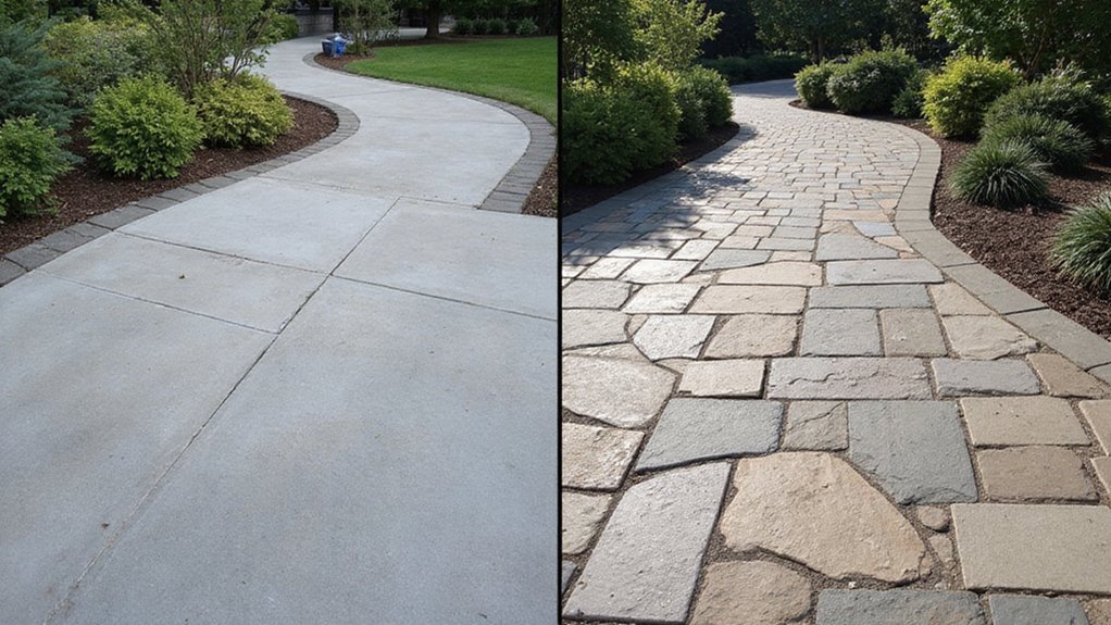 concrete or pavers walkway decision