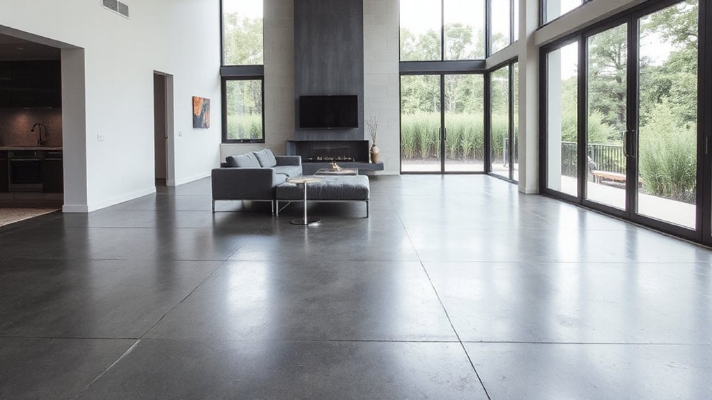 industrial chic concrete floor finishes