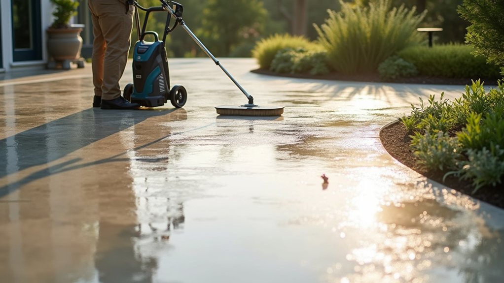 power washing concrete twice yearly